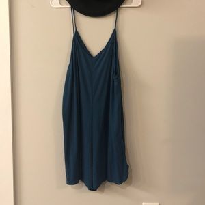 We The Free Blue Beach Cover Up Romper Sz L